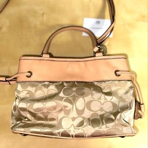 Coach Crossbody Tote Bag In Beige